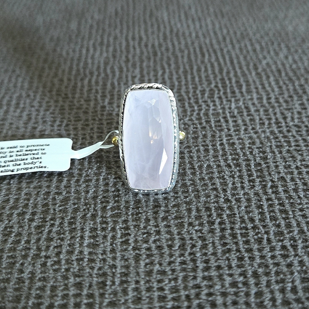 Shivam Rectangular Rose🌹 Quartz Statement Ring💍 - NWT - Picture 12 of 16